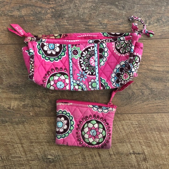 Vera Bradley Handbags - VERA BRADLEY Pink Cosmetic Case + FREE coin purse